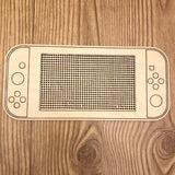 BUNDLE: Stitchable Wooden Video Game Handheld Console & Icon Needle Minder