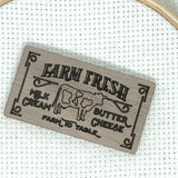 Vintage Farmhouse Inspired Needle Minders (Farm Fresh Eggs, Bakery, Flower Market Truck, Milk & Cream Cow)  Engraved Wooden Needleminders