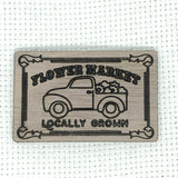 Vintage Farmhouse Inspired Needle Minders (Farm Fresh Eggs, Bakery, Flower Market Truck, Milk & Cream Cow)  Engraved Wooden Needleminders