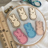 Easter Marshmallow Bunnies Pink, Blue, Rose Gold, Peach