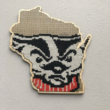 Stitchable Wooden Wisconsin State Silhouette