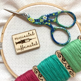 I Was Vaccinated but I Still Want Some of You to Stay Away from Me Needle Minder: Funny Covid Wooden Magnetic Engraved Needleminders