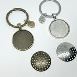 Made With Love Stitchable Empty Keychains - Set of 2