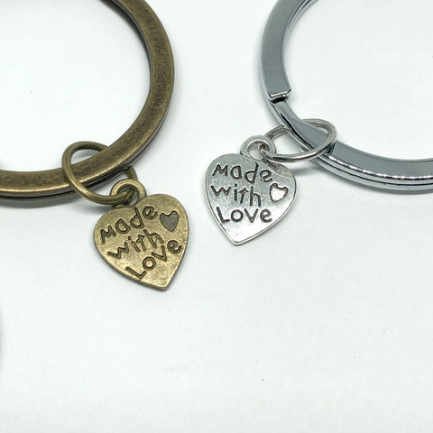 Made With Love Stitchable Empty Keychains - Set of 2