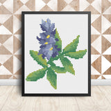 Texas Blue Bonnet Cross Stitch Pattern
