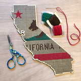 Stitchable Wooden California State Silhouette