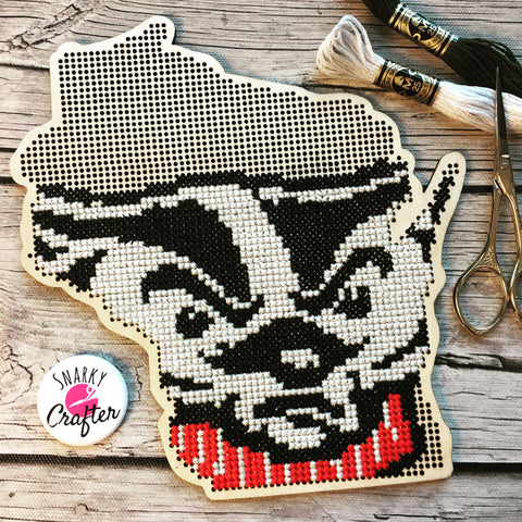 Stitchable Wooden Wisconsin State Silhouette
