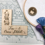 Tea & Cross Stitch Pattern Marker + Needle Minder Bundle