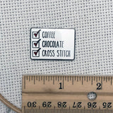 Coffee, Chocolate, and Cross Stitch Magnetic Needle Minder