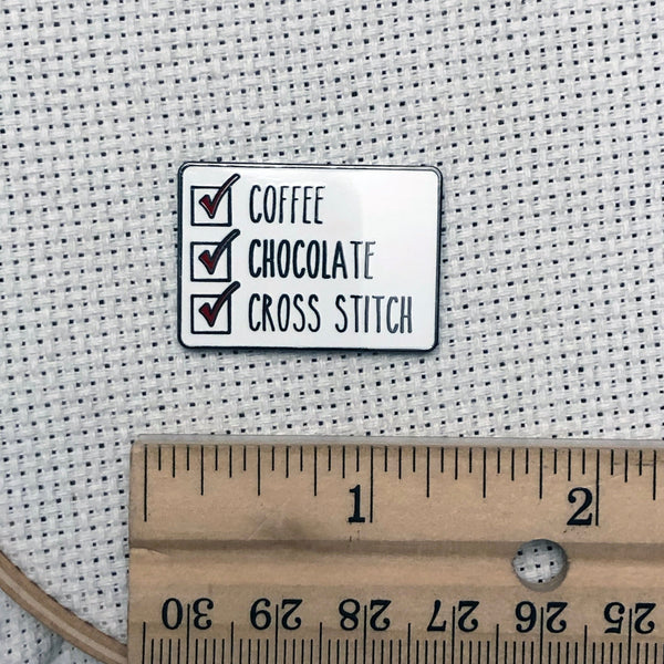 Pattern Marker + Needle Minder Bundle: Coffee & Cross Stitch Magneti –  Snarky Crafter Designs
