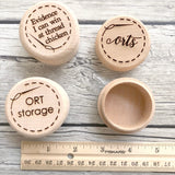 ORT Jar Engraved Thread Storage: Snarky Embroidery Cross Stitch Quilting Custom Solid Wood Scrap Floss