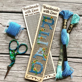 Stitchable Wooden Bookmarks "Handmade with Love (and cuss words)"