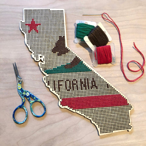 California Flag Cross Stitch Pattern
