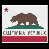 California Flag Cross Stitch Pattern