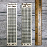 Stitchable Wooden Bookmarks "Handmade with Love (and cuss words)"