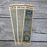 Stitchable Wooden Bookmarks "Handmade with Love (and cuss words)"