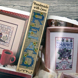 Stitchable Wooden Bookmarks "Handmade with Love (and cuss words)"