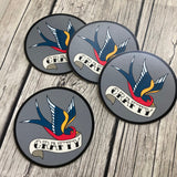 Crafty Tattoo Inspired Swallow Vinyl Laptop Stickers