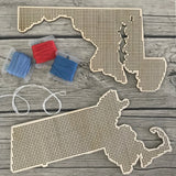 Stitchable Wooden Maryland States Silhouette