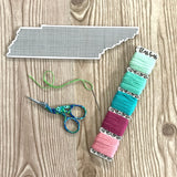Stitchable Wooden Tennessee States Silhouette