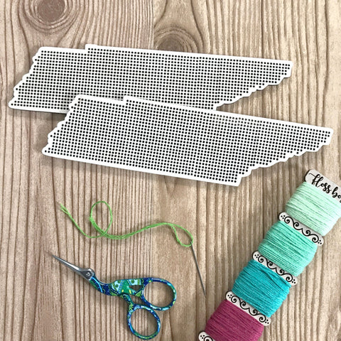 Stitchable Wooden Tennessee States Silhouette