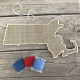 Stitchable Wooden Maryland States Silhouette