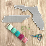 Stitchable Wooden Florida States Silhouette