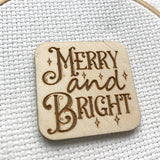 Christmas Tree, Merry & Bright, Believe Snowflakes Engraved Wooden Needle minders
