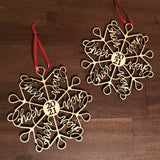 Cheerleading "Cheerflake" Snowflake Ornaments: Gift Idea for Cheer mom, coach, or entire team.  2025 or 2026 Laser Cut Christmas Word Art