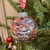 ORT Ornaments (Fill with your own threads) : Empty Personalized 2025 or 2026 Christmas Ball