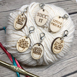 Succulents & Cacti Stitch Markers for Crochet or Knitting (Set of 6)