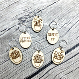 Succulents & Cacti Stitch Markers for Crochet or Knitting (Set of 6)