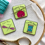 Embroidery Skein "Floss Boss" Enamel Needle Minders