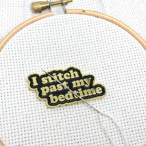 I Stitch Past My Bedtime Magnetic Enamel Needle Minder