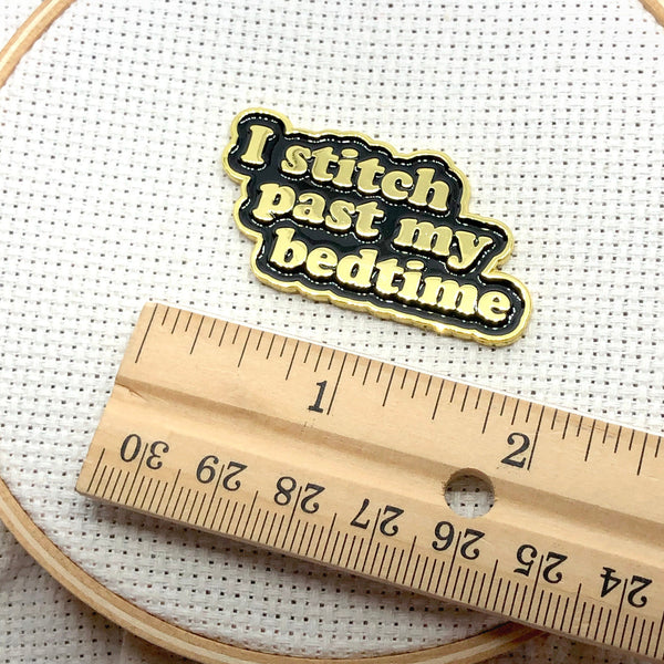 I Stitch Past My Bedtime Magnetic Enamel Needle Minder – Snarky
