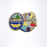 Cookie Tin Full of Sewing Notions Hard Enamel Magnetic Needle Minder