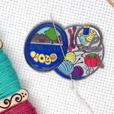 Cookie Tin Full of Sewing Notions Hard Enamel Magnetic Needle Minder