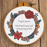 It gets easier.. Eventually you just stop giving a fuck Cross Stitch Pattern