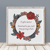 It gets easier.. Eventually you just stop giving a fuck Cross Stitch Pattern