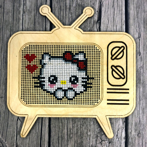 Stitchable Wooden Vintage 50's TV Set