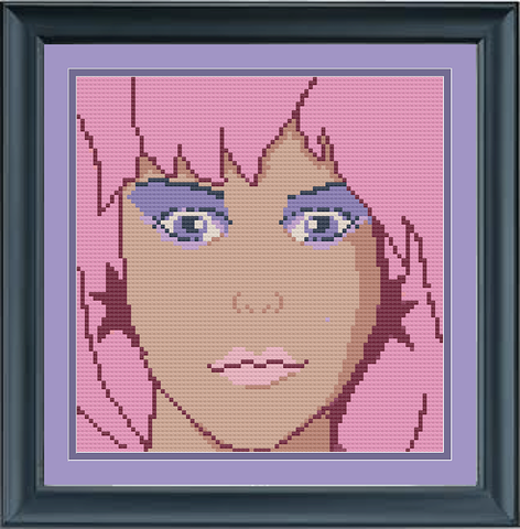 Jem (Set of Two) Cross Stitch Pattern: Jem and the Holograms