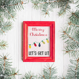 Let's Get Lit - Merry Christmas Sampler Cross Stitch Pattern