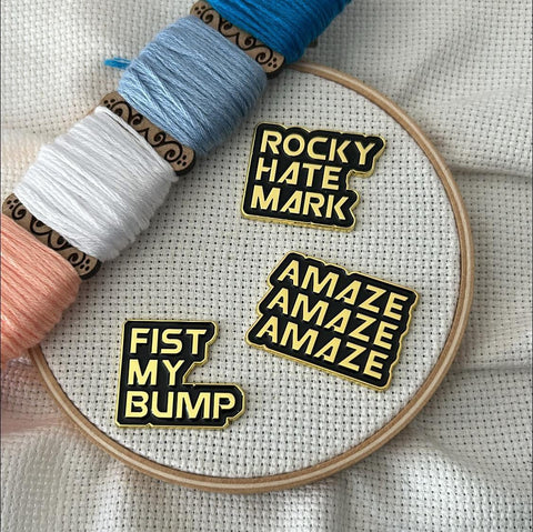 Amaze Amaze Amaze, Rocky Hate Mark, Fist My Bump PHM Needleminders