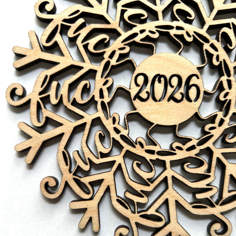 2025-2026 "Fuckflake" Naughty hidden message Snowflake Ornaments