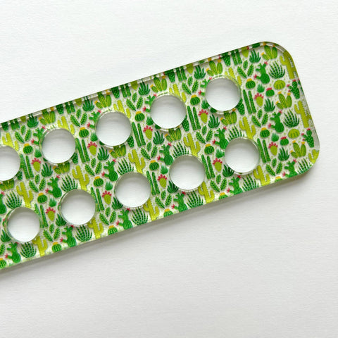 Acrylic Cactus Embroidery Floss Organizer for 20 Colors | Succulent Transparent Thread Holder