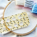 Acrylic Bees & Honeycomb Embroidery Floss Organizer for 20 Colors | Beehive Transparent Thread Holder