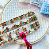 Books on a Bookshelf Embroidery Floss Organizer for 20 Colors | Reader's Transparent Thread Holder