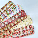 Retro Raindrops Embroidery Floss Organizer for 20 Colors | Mid Century Modern Inspired Transparent Thread Holder