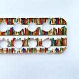 Books on a Bookshelf Embroidery Floss Organizer for 20 Colors | Reader's Transparent Thread Holder