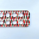 Retro Raindrops Embroidery Floss Organizer for 20 Colors | Mid Century Modern Inspired Transparent Thread Holder